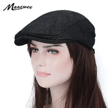 Берет шляпа вышитые кружевные трикотажные ткани украшения шапки-береты женские яркие цвета кружева выдолбленные из солнца дышащие женские кепки