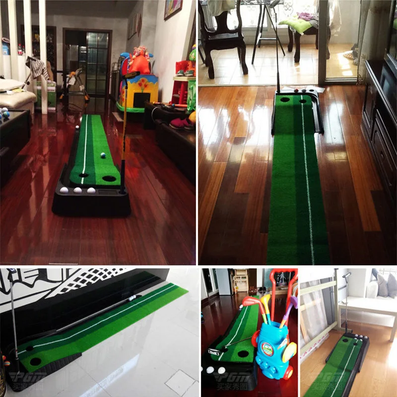 PGM indoor Golf Putter Practice Set Putting Green Trainer Green Mat Automatic Return Fairways Equipment Golf Training Aids (22)