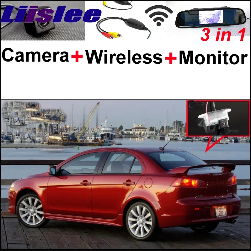 

For Mitsubishi Lancer 2007~2015 3 in1 Special Rear View Camera + Wireless Receiver + Mirror Monitor Easy Back Up Parking System