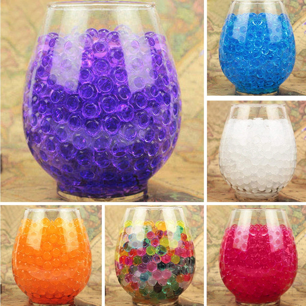 

1000PCS Colorful Water Beads crystal soil Woopower Color crystal mud Growing Jelly Balls Kids Toy Vase Filler Decoration (Green)