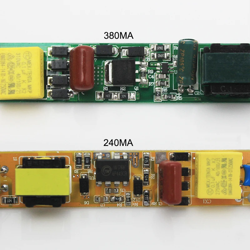 5 шт./лот, 18 Вт, 24 Вт, 36 Вт Светодиодный драйвер трубки 2400mA 380mA 450mA Питание 90 V-260 V 0,6 м 0,9 м 1,2 м 1,5 м T5 T8 T10 освещение Трансформатор