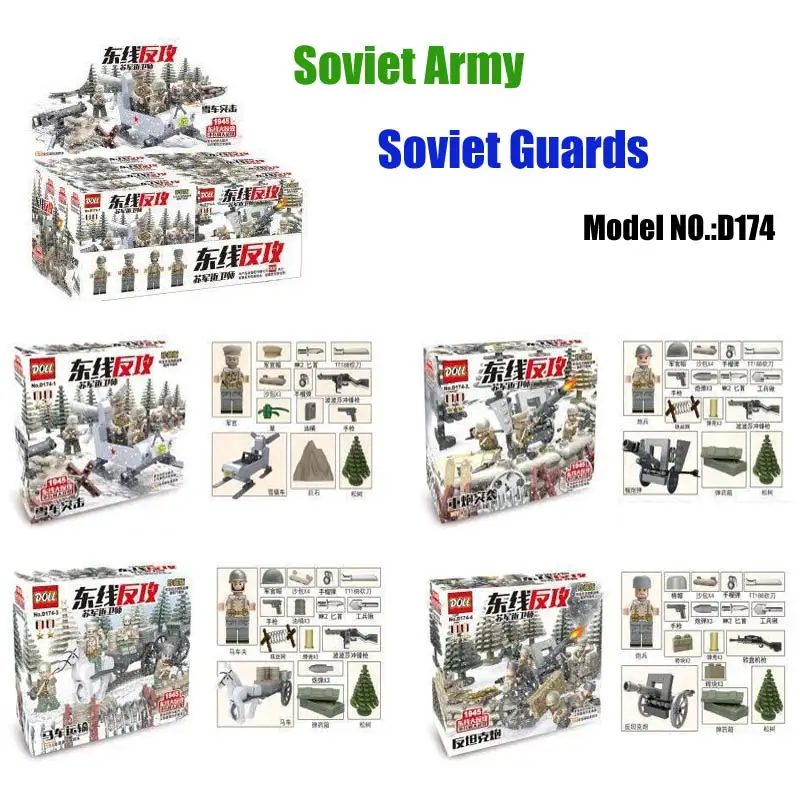 

WW2 The Battle Moscow Custom Guard Husky Military Figures Soviet Russian National Army Model Blocks Brick Toy Compatible DOLL