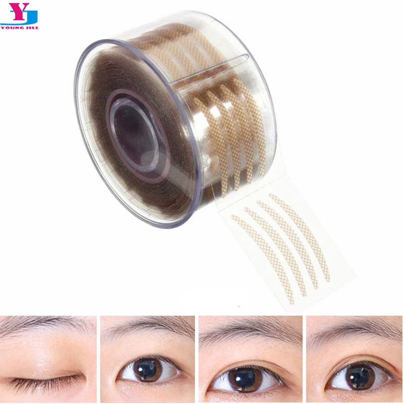 

Hot New 300 pairs Mesh Shape Invisible Double Eyelid Fiber Magic Beautiful Eyes Stickers Eyelid Stickers Make Up Tools Wholesale