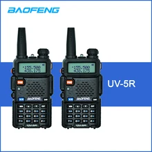 2 шт. Baofeng UV-5R переговорные Двухканальные рации двухстороннее Радио FM трансивер Dual-Band DTMF Vox Сигнализация светодиодный фонарик Key Lock