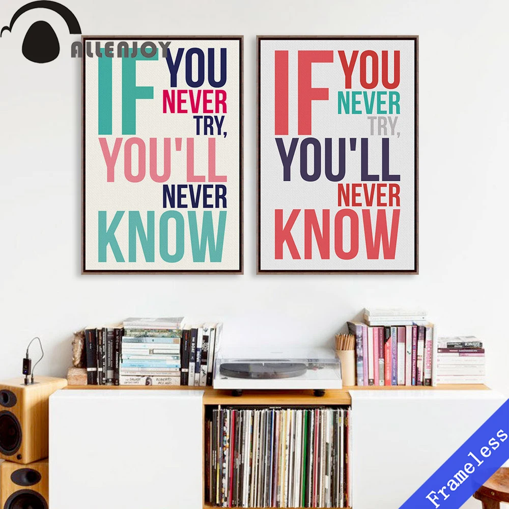 Modern Minimalist Motivational Typography Simple Life Quotes A4 Large Art Print Poster Office Picture Canvas Painting Wall Decor | Дом и сад