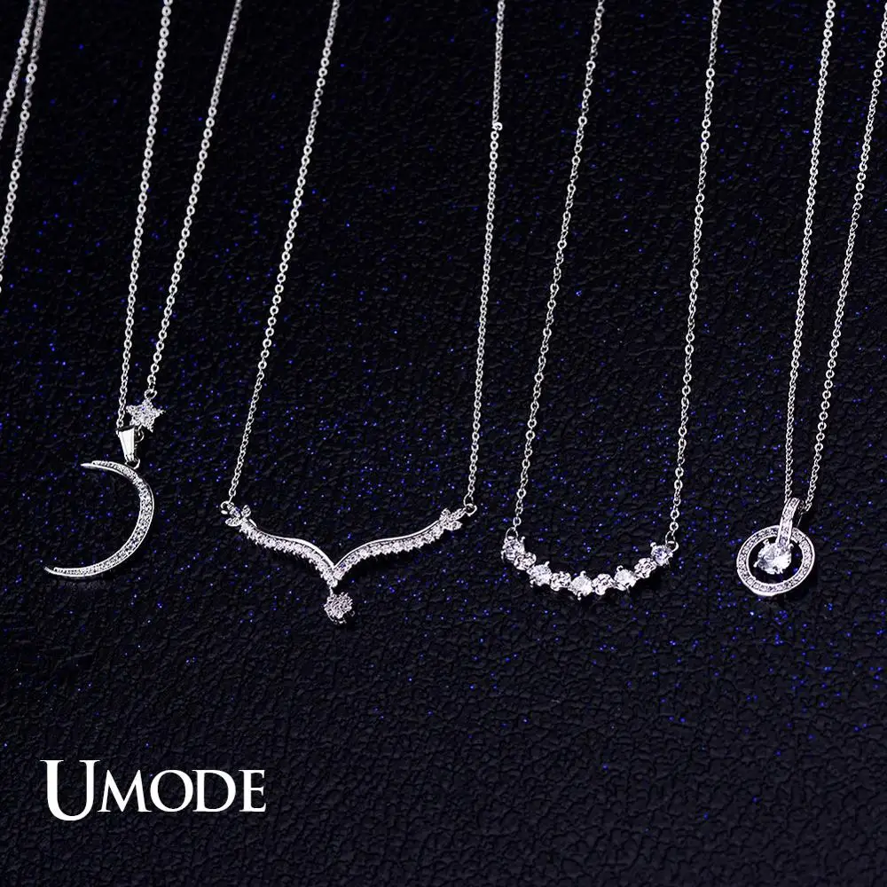 Женское Ожерелье с кулоном UMODE разноцветное ожерелье из циркона ювелирные