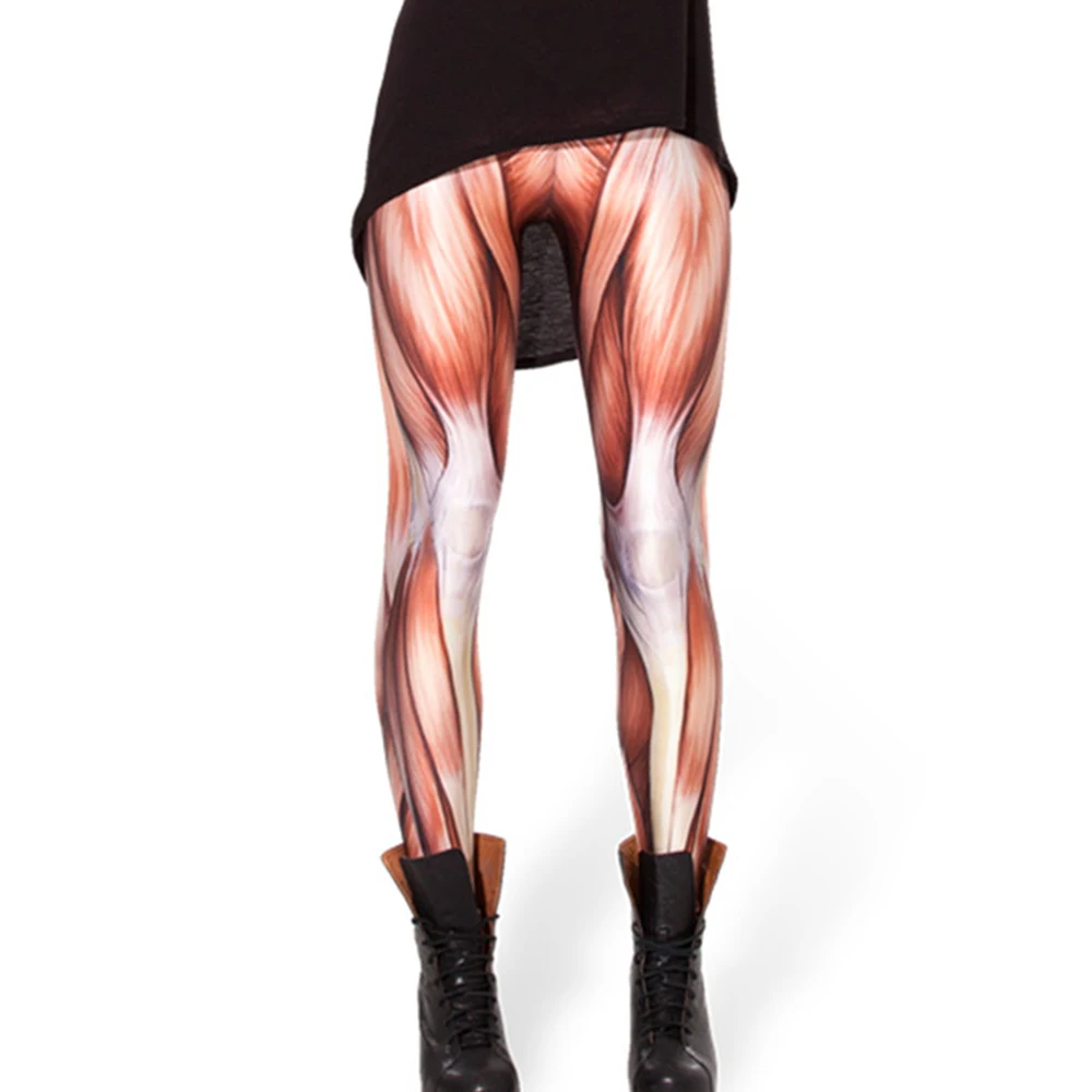 

Hot Fitness Plus Size Leggings Spring Autumn Muscle 3D Print Casual Pants Plus Size Elastic Leggins S To 4xL