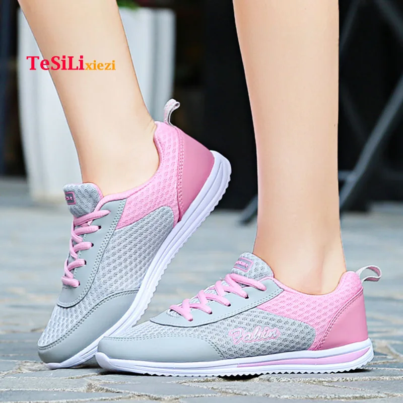 Breathable Mesh Flats Shoes Woman Comfortable Cheap Casual Ladies