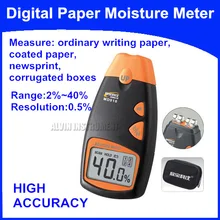 Free Shipping Digital Paper Moisture Meter Tester Measure:ordinary writing paper,coated paper, newsprint, corrugated boxes etc.