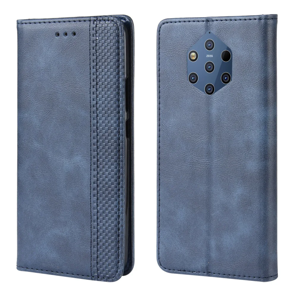 Чехол бумажник для Nokia 9 PureView кожаный винтажный защитный чехол телефона Nokia9 с