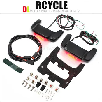 

Black Pearl Hard saddlebag lid LED Spoiler kit For Harley Touring Saddle bags