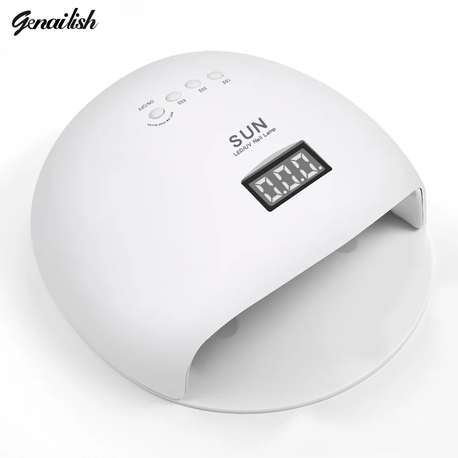 Genailish UV Lamp for Nail Dryers 48W UV LED Lamp Machine for Manicure Led Nail Lamp for Curing Nail Gel Polish Nail Art-SUN5S Genailish UV Lamp for Nail Dryers 48W UV LED Lamp Machine for Manicure Led Nail Lamp for Curing Nail Gel Polish Nail Art-SUN5S