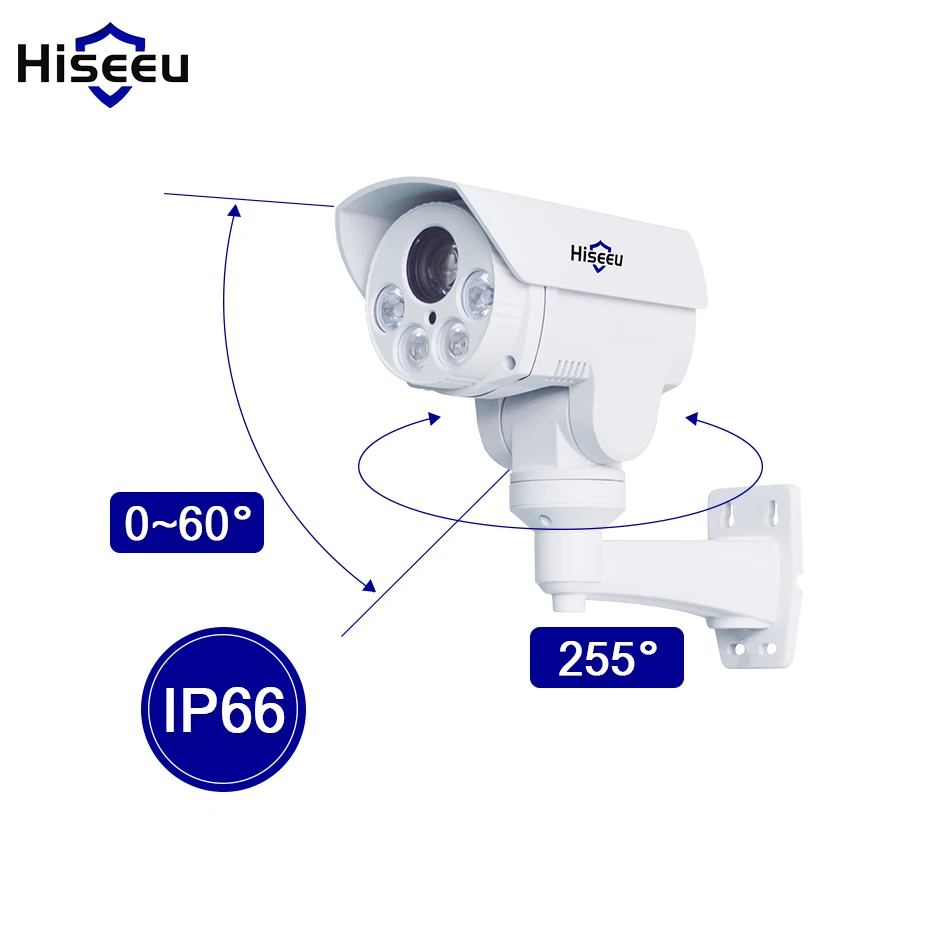 Hiseeu wifi Камера уличная цилиндрическая HD 720P уличная IP Камара Водонепроницаемая уличная Беспроводная IP камера видеонаблюдения ночное видение