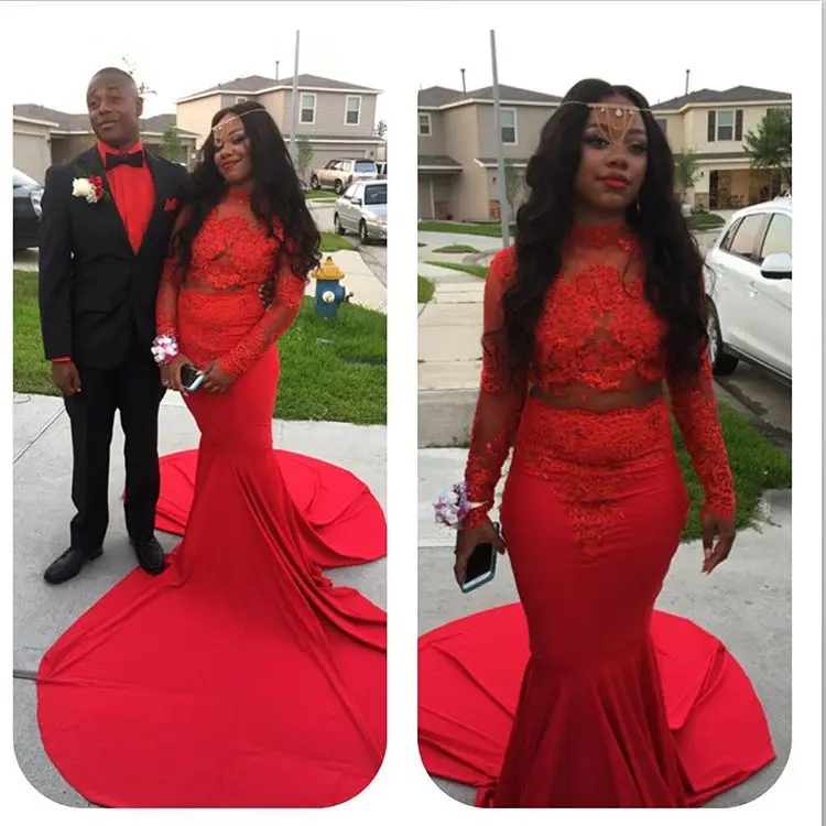 

2019 sexy african black girl prom dresses gala jurken vestidos de fiesta de noche vestidos de fiesta lace mermaid long