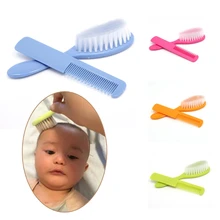 2Pcs Baby Safety Soft Hair Brush Set Infant Comb Grooming Shower Design Pack W15