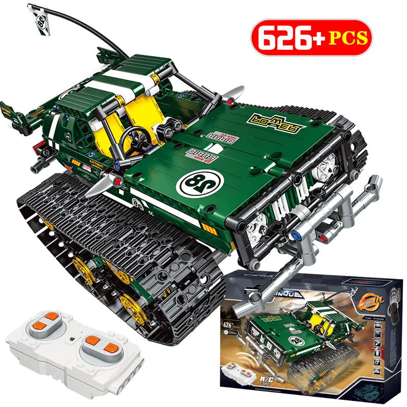

Technic RC Tracked Racing Car Electric Motor Power Function Compatible Technic City Building Block Bricks Model Kid Toys 621pcs