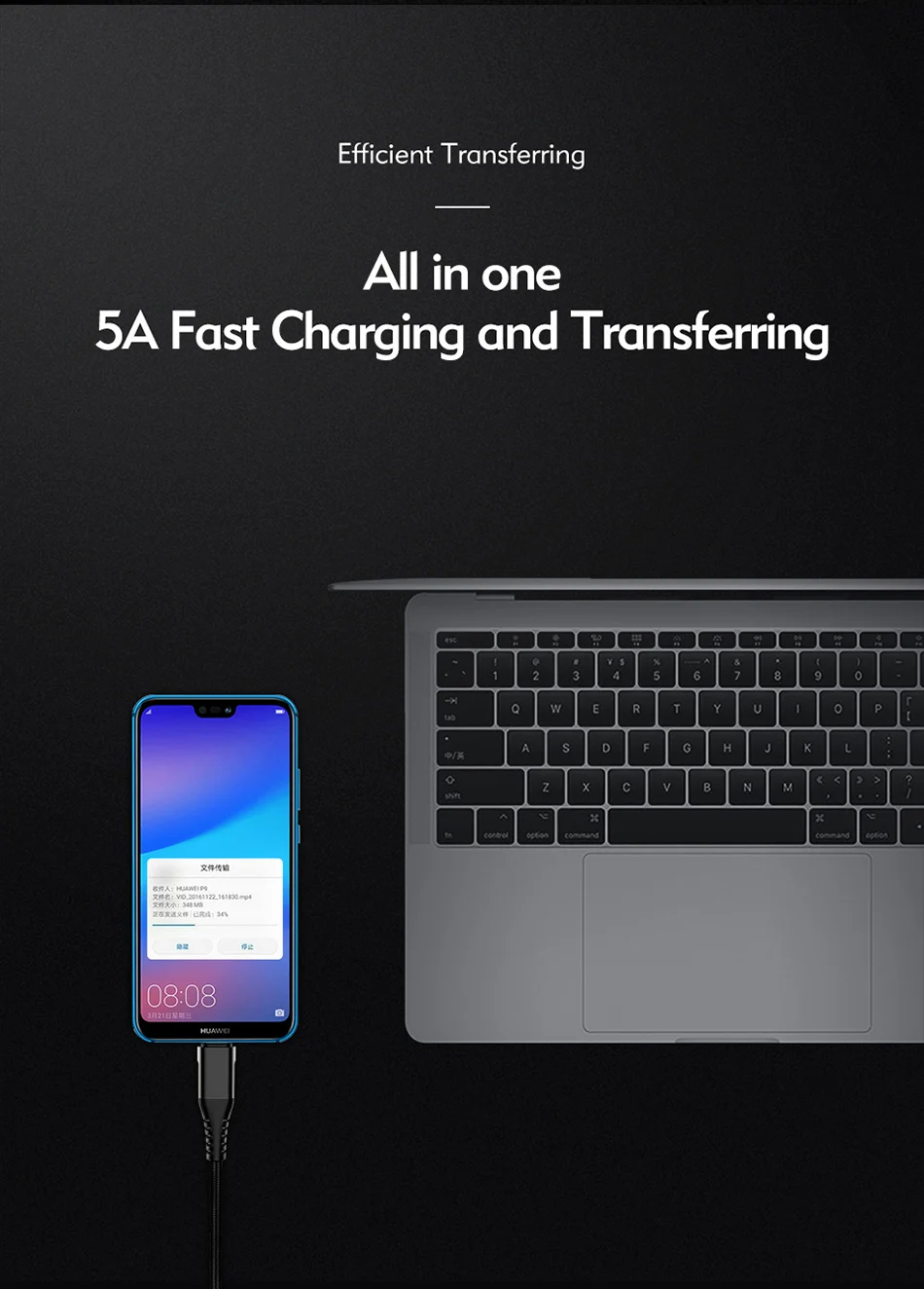 Benks Nylon USB Type C Fast Charging Cable For Samsung S8 S9 Huawei P10 P9 Plus Xiaomi 6 5 Android  Phone 5A Charger Cables 1 (10)