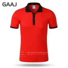 Бренд GAAJ, лидер продаж, 10 цветов, красный, фиолетовый, Мужская рубашка поло, брендовая, приталенная, повседневная, однотонная, рубашки, одежда, короткий рукав, рубашка