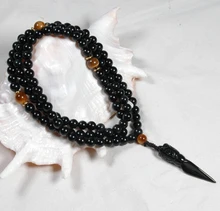 Tibetan Mala Natural Rain Bow Obsiddian 108 Beads Mala Tibetan Buddhist Prayer Mala la mala hierba