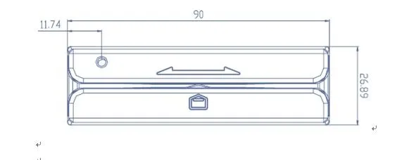 Leitor de Cartão Magnético com Faixas Usb 3 ps - 2 Rs232 Ttl 10 PS2 RS232 TTL usb leitor de cartão magnético Com Faixas 3