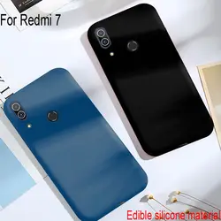 Роскошные мягкие матовые цветные Чехлы для Xiaomi Redmi 7, простые однотонные Ультратонкий Мягкий полиуретановый чехол, карамельный цвет, задняя