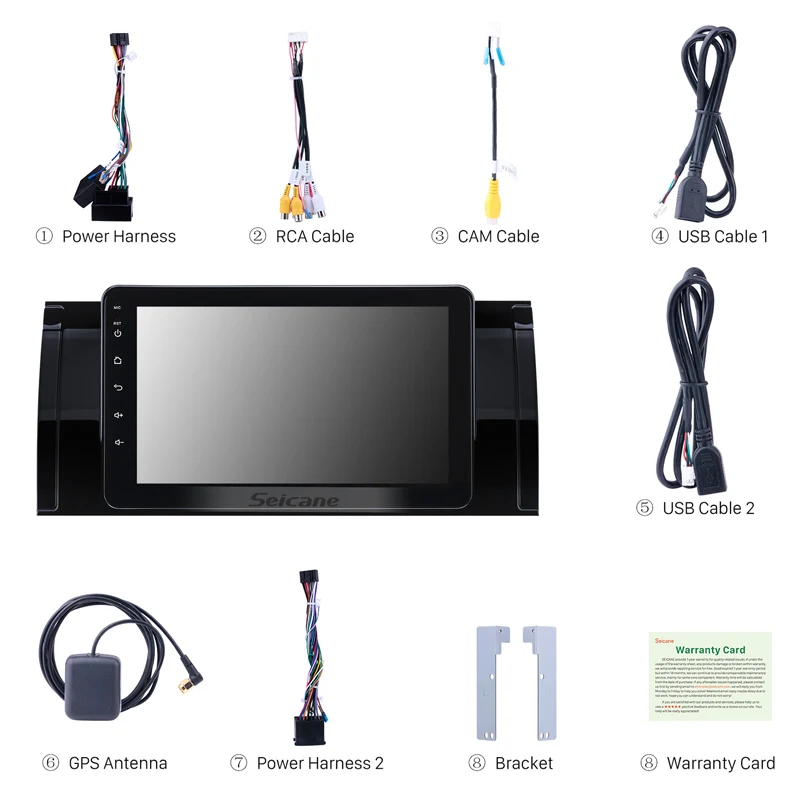 Clearance Seicane 8-core Android 8.1 8 inch Car GPS Radio Player for BMW X5 E53 2000 2001 2007 support DVR Mirror Link Carplay TPMS OBD 3 Clearance Seicane 8-core Android 8.1 8 inch Car GPS Radio Player for BMW X5 E53 2000 2001 2007 support DVR Mirror Link Carplay TPMS OBD 3