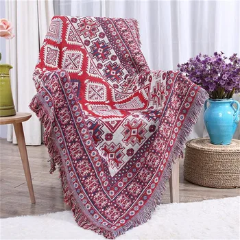 

American Country Style Yellow sun flower Pattern 130x180cm Sofa Towel Blanket Anti dust Sofa Cover Weaving Throw Blanket
