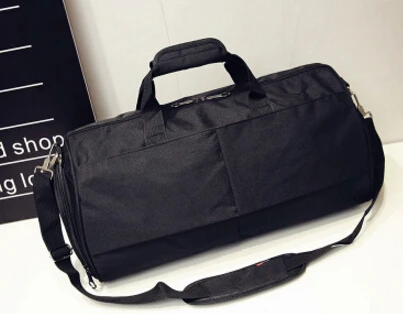 Новое поступление, Мужская Дорожная сумка черного и серого цвета с обувью, Высококачественная Мужская спортивная сумка, модная мужская сумка унисекс, bolsa de viaje - Цвет: Черный