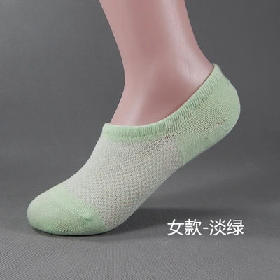 Женские сетчатые носки, короткие модные невидимые носки для женщин, короткие носки-тапочки, неглубокие носки с низким вырезом, 12 пар - Цвет: green