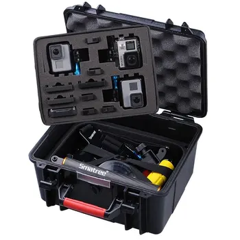 

Smatree Water-Resist Hard Box Carrying Case For Gopro Hero 7/6 /5 / 4 /3+ /3 / 2 / 1 For Xiaomi Yi/SJCAM Action Camera customed