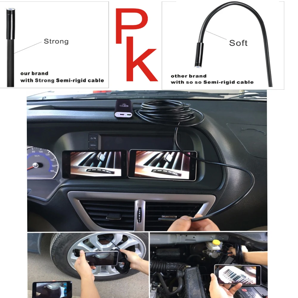 5.5mm HD Android TYPE-C USB Endoscope Camera Waterproof Pipe Inspection Camera Borescope for Huawei Android Phone Borescope