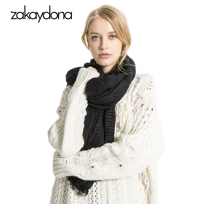 

zakaydona New Winter Imitation Cashmere Scarf Couple Solid Color Fold Scarves And Stoles Fashion Scarf For Women wholesale 5016