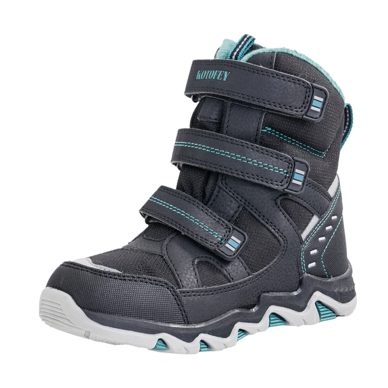 

2019 Kids Snow Boots Russian Boy Boots Wool Waterproof Ski-proof Thickened Warm Shoes Children's Boots Ski boots 31-37