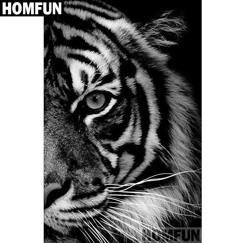 Алмазная 5D Вышивка тигровый глаз HOMFUN картина сделай сам с полными
