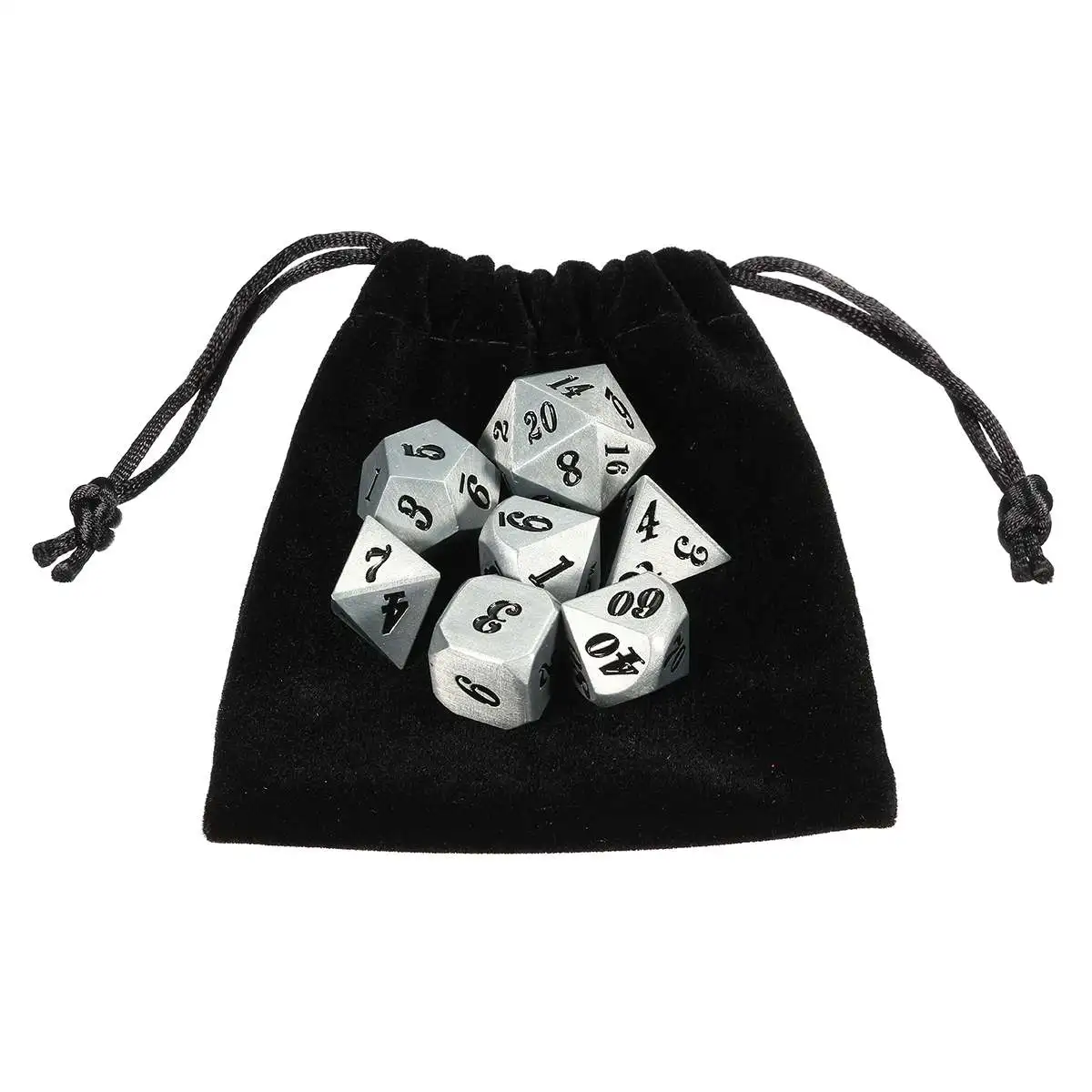 7 шт./компл. тяжелый чистого металла многогранные кости для MTG RPG D& настольные игры развлечения бар игры 3 цвета с сумкой в комплекте
