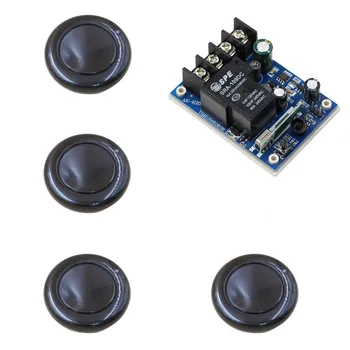 

Power Door Windows Wide Voltage DC12V 24V 36V 48V 30A Relay Wireless Switch 4pcs Transmitters and Receiver with 3 Colors