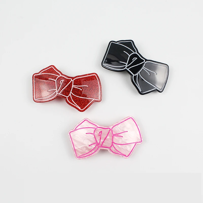 

HZ 2019 New Japan Acetate Hair Clip Sweet Lovely Bowknot Hairgrip Vintage Barrette Hairpin Hair Accessories for Women Girl Party