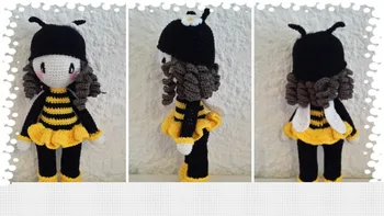 

crochet toys amigurumi doll bee girl model number LS0052
