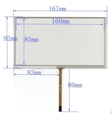 Tela Touch de Resistência de Polegadas 167*92 mm