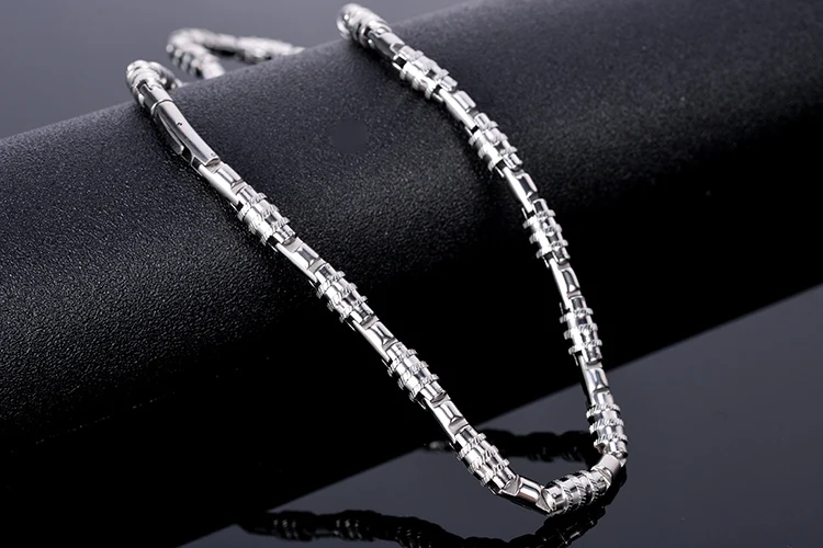 TrustyLan 55 см длинная цепочка ожерелье для мужчин серебро цвет украшение из нержавеющей стали персонализированные дропшиппинг мужские ожерелья s Новинка