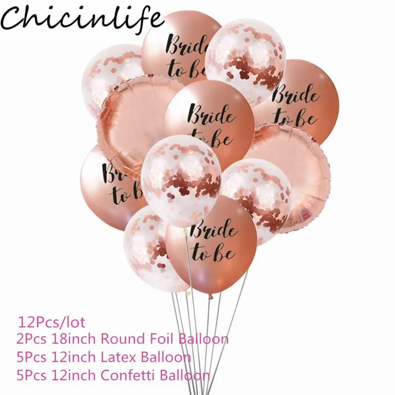 Chicinlife 10 дюймов 10 шт., латексные шары для невесты, девичника, вечерние, свадебные украшения - Цвет: 12Pcs