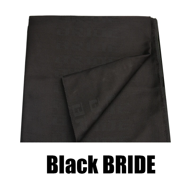 

100CM x160CM JDM BRIDE Racing Fabric Auto Seats Cover Fabric Black Red Gradient BRIDE Car Seat Cover Car Accessories-3 Colors