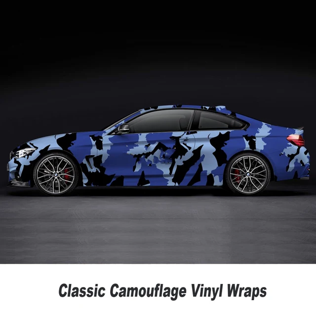 blue Camo Vinyl sticker Car Styling Camouflage Vinyl Wrap Camo Vinyl