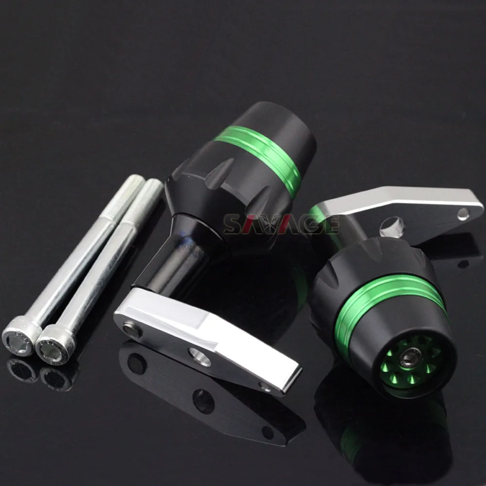 Слайдер рамы Бампер протектор для KAWASAKI ER6F ER-6F ниндзя 650 NINJA650 ER 6F 2012- 12, 13, 14, 15, 16, защита от падения - Цвет: Green