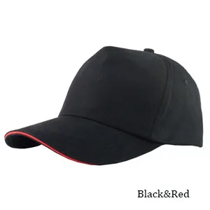 black and red LongKeeper Мода г. логотип хлопок Бейсбол Кепки Snapback простой сплошной Шапки для Для мужчин Gorras кость 10 шт./лот - Цвет: black and red