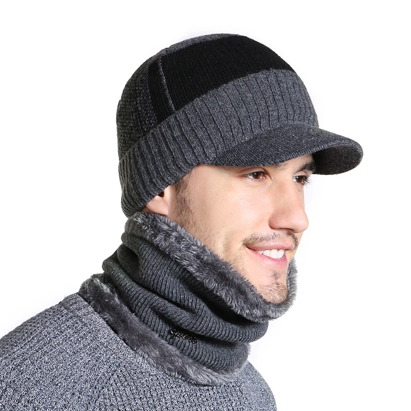 MingDe Sports Fashion 6 Colors Knit Winter Hole Men Skullies Beanies Unisex Hip-Hop Solid Warm Hat for Women