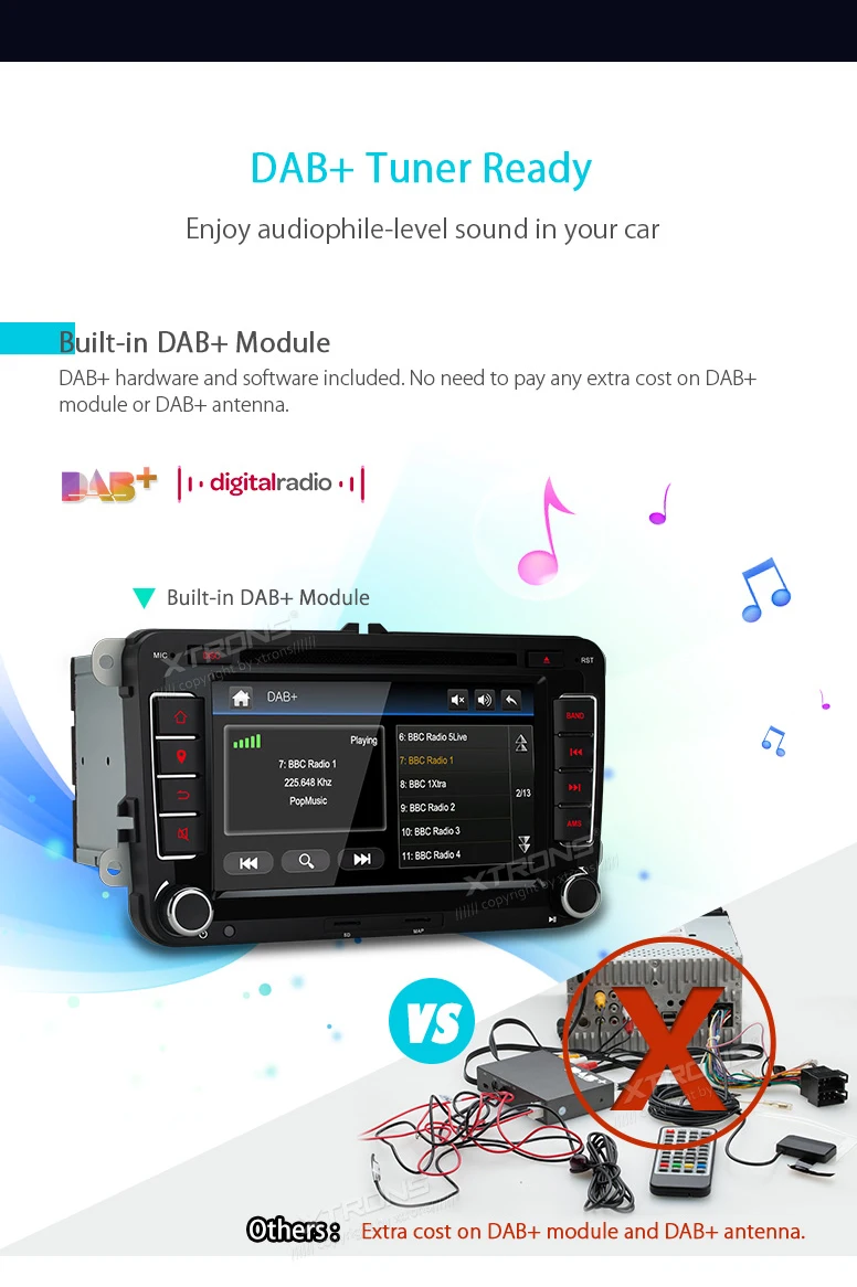 Cheap 7" DAB+ Radio Car DVD Player GPS For Volkswagen VW Skoda Seat Amarok Beetle Bora Caddy Eos Golf Passat T5 Auto 2 Din RDS Stereo 5