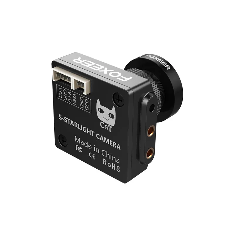 Foxeer Cat Super Starlight FPV камера 0.0001lux низкая задержка низкий уровень шума супер Strarlight 2MP сенсор ультра высокое разрешение