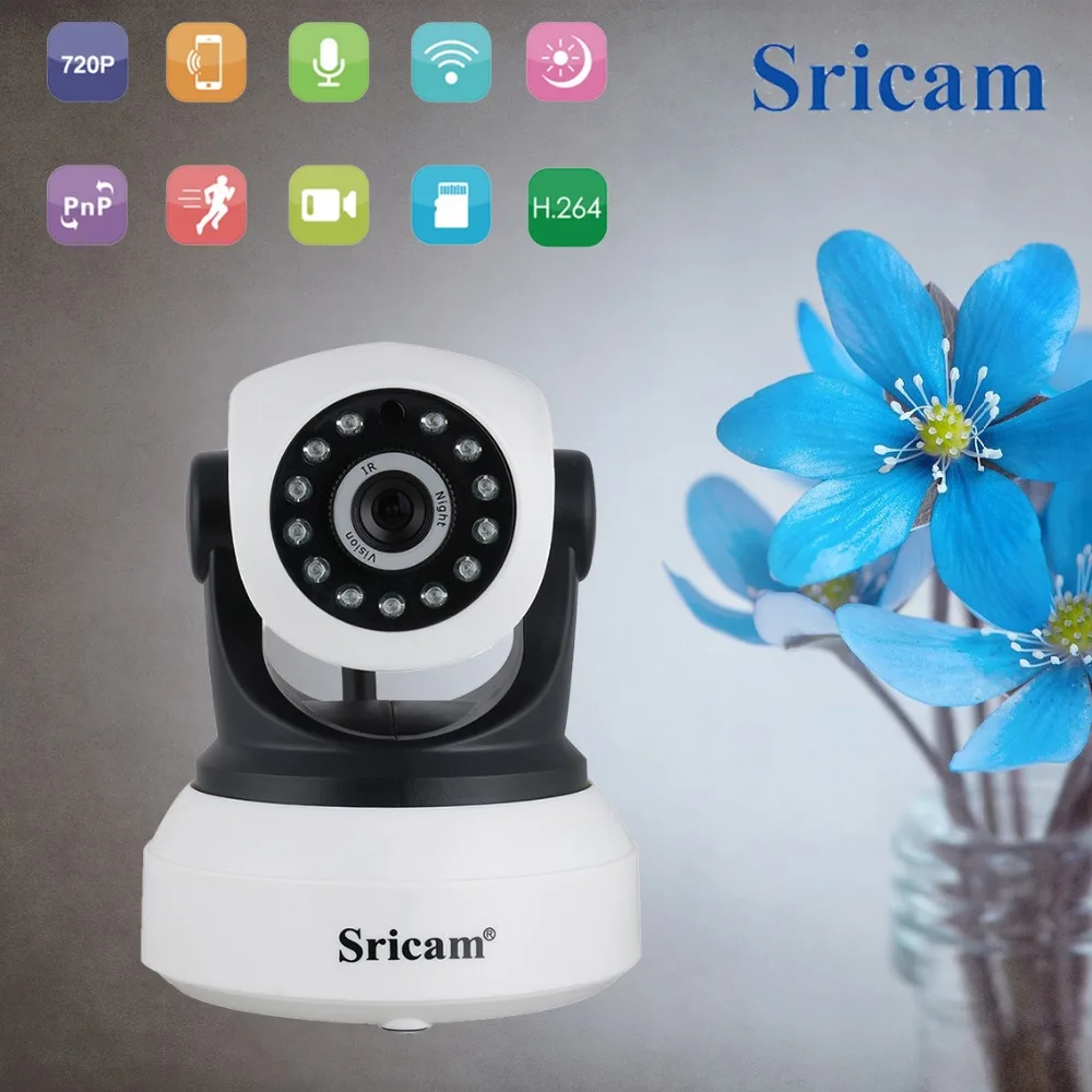 Распродажа! Sricam 720 P Беспроводной IP Камера ИК светодио дный H.264 PT CCTV Wi-Fi