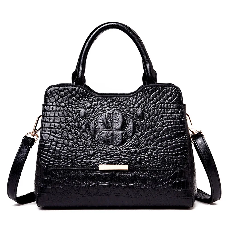 

Fashion Alligator Women's Genuine Leather Handbags Vintage Ladies Tote Bag Shoulder Bags For Women Messenger Bags